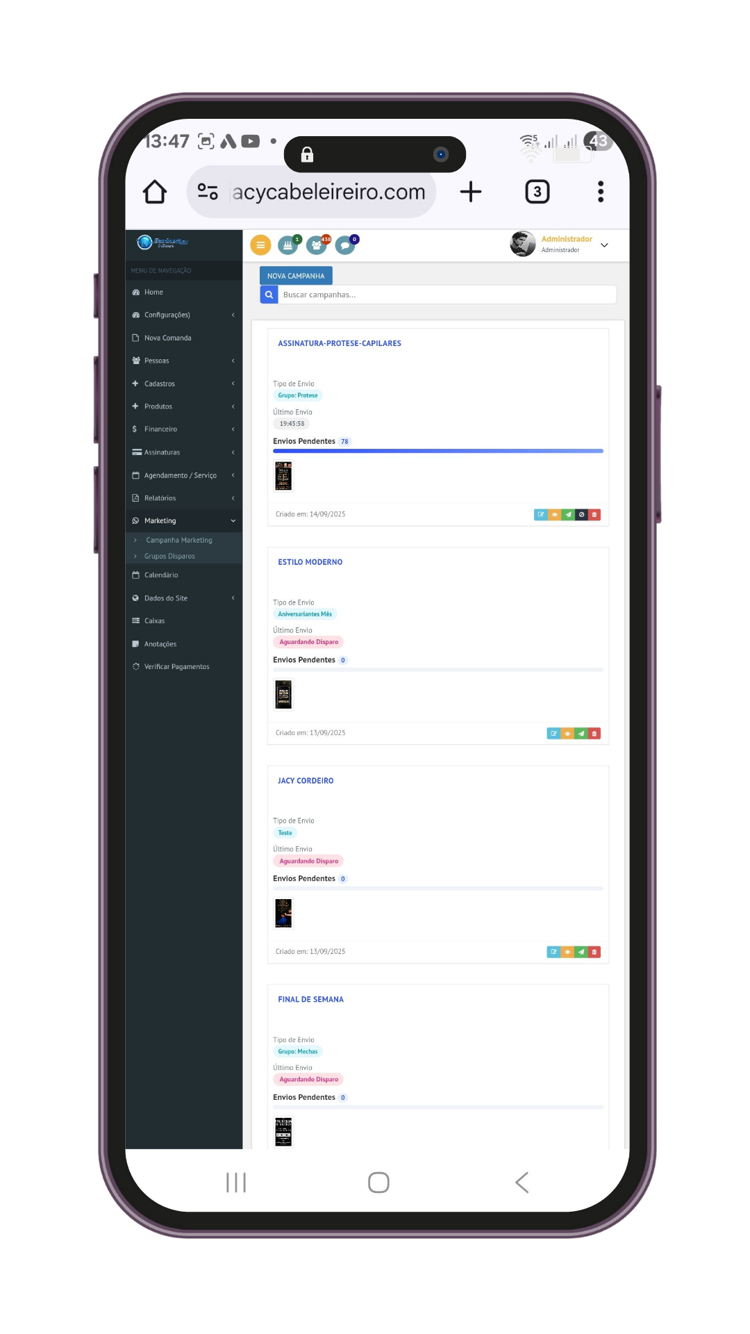 Tela Marketing WhatsApp